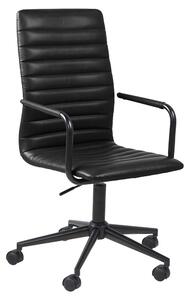 Sedia da ufficio Winslow in Pelle fintaPoliuretanonera