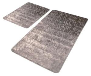 Set di tappetini per il bagno grigi in velluto 2 pz 60x100 cm – Mila Home