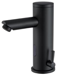 Rubinetto per lavabo, sensore a infrarossi senza contatto, a basso consumo energetico, nero, G3/8