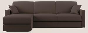 Chris Divano letto angolare 5 posti in tessuto impermeabile T13 marron
