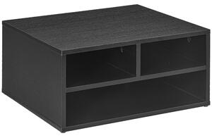 HOMCOM Mobile Porta Stampante da Ufficio con 3 Ripiani Aperti a 2 Livelli, 47x40x22.5 cm, Nero | Aosom Italy