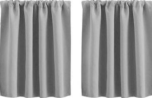 Set da 2 - Tende a rullo piccole - per camere da letto, cucine, armadi, camere dei bambini, cantine, camper - 76 x 92 cm - Grigio chiaro - Tende oscuranti - Poliestere
