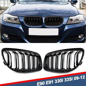 Griglia anteriore, realizzata in ABS resistente, perfetta per le berline E90 ed E91, nero lucido