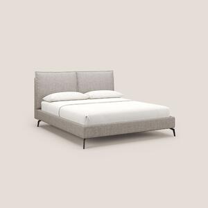 Cloe letto imbottito con piedi in metallo sfoderabile in tessuto fiamm