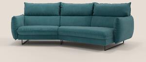 Monamour divano moderno angolare con opzione relax elettrico in microf
