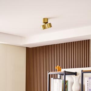 Plafoniera Lindby, Nivoria, Dorato / Ottone, Soggiorno, Alluminio, Moderno