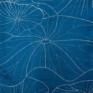Tovaglia centrale in velluto blu con stampa floreale Larghezza: 35 cm | Lunghezza: 140 cm
