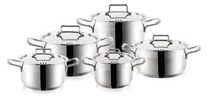 Set di pentole in acciaio inox da 10 pezzi Anett - Orion