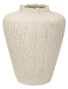 Vaso Forma Rotonda, SHADE, Dimensioni � 32x h 40 cm Foro 12 cm in texture scanalata Colore naturale Crema