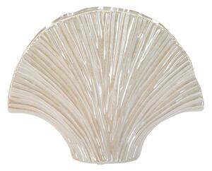 Vaso decorativo alla forma di una conchiglia, PERLY, Dimensioni 35,5x11,5x 27 cm finitura lucida esalta il colore Perlato