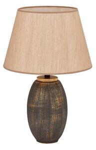 Lampada da tavolo grigia/beige con paralume in tessuto (altezza totale 46 cm) Yakamoz – Opviq lights