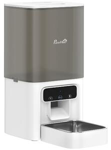 PawHut Distributore Automatico di Cibo per Gatti 4.5L con APP e Registratore Vocale | Aosom Italy