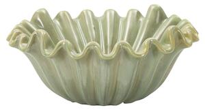 Svuotatasche, in ceramica, piatto decorativo ispirato alla forma naturale dei coralli Dimensioni 33xh 13 cm - 3 0 kg, colore verde marino