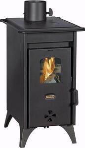 PRITY Mini D - Stufa a legna compatta ad alta efficienza (6,3 kW) e con emissioni ecologiche