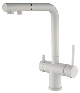 Ausmann Ellington Miscelatore da cucina a 3 vie con bocca estraibile e acqua filtrata – Bianco - 1208970496