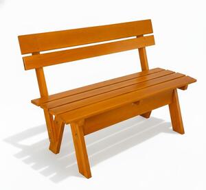 Panchina da giardino Beautissu resistente alle intemperie in legno a 2 posti, larghezza 120 cm, Tromsö