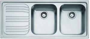 Franke Radar RRX 621 Lavello Sottopiano Rettangolare Acciaio Inox 2 Vasche 116x50cm