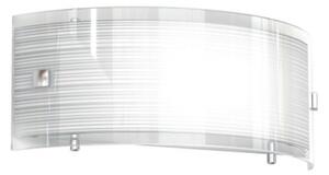 Applique Contemporanea Linear Mad Metallo E Vetro Bianco 1 Luce E27 30Cm