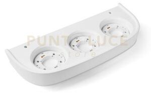 Ellade applique a parete 3 luci attacco gx53 bianco