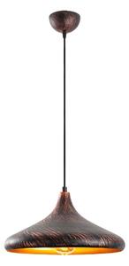 Lampadario nero/color rame con paralume in metallo ø 34 cm Barek – Opviq lights