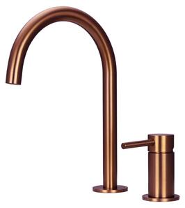 Pure.Sink Luxion Rubinetto da cucina in rame a 2 fori con bocca rotonda PLX2HR-62