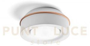 Ellade lampada da soffitto 1 luce attacco gx53 in gesso bianco con 