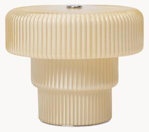 Lampada da tavolo portatile a LED in vetro soffiato Ripple, dimmerabile