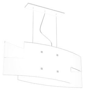 Sospensione Moderna Tetris Metallo Bianco Vetro 2 Luci E27