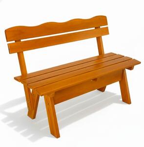 Panchina da giardino Beautissu resistente alle intemperie in legno a 2 posti, larghezza 120 cm, Tromsö
