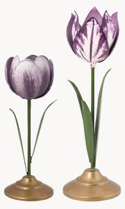 Portacandele fatti a mano Tulip, set da 2