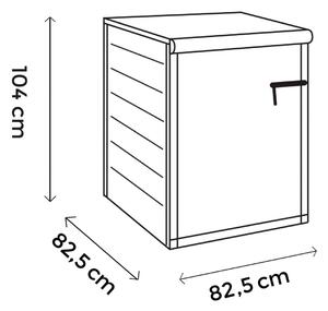 Box portattrezzi in polipropilene GAROFALO EVO 80 Flat L 82.5 x P 82.5 x H 104 cm