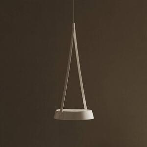 Sigor Lampada LED a sospensione Mahina, bianca, Ø 17 cm, metallo, CCT dimmerabile, Bianco / Opale, Soggiorno / Sala da pranzo, Alluminio, Moderno