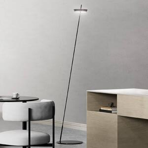 Sigor Lampada da terra a LED Mahina, dimmerabile, Nero, Soggiorno / Sala da pranzo, Alluminio, Moderno, Lampada LED da terra