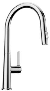 Rubinetto da cucina, doccetta estraibile, bocca orientabile a 360°, cromato, G3/8