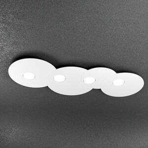Plafoniera Moderna Rettangolare Cloud Metallo Bianco 4 Luci Gx53