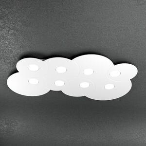 Plafoniera Moderna Cloud Metallo Bianco 8 Luci Gx53