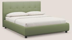 Minato letto imbottito contenitore con testata trapuntata in ecopelle