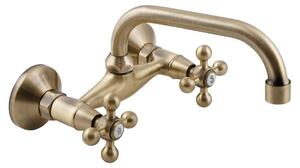 AquaTrimo Vivaldi, rubinetto da cucina classico in bronzo con bocca di erogazione superiore 21VV7066BN