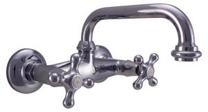 PB Rubinetto da cucina in stile retrò V2723, montaggio a parete, cromato