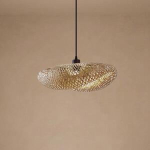 Lampada a sospensione Eleane Lindby, dimmerabile, Legno chiaro, Soggiorno / Sala da pranzo, bambù, Campagna / Rustiche, Lampada a sospensione