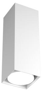 Plafoniera Moderna Cubica Plate Metallo Bianco 1 Luce Gx53 25Cm