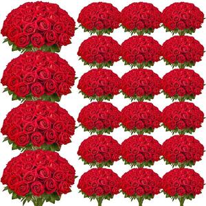 Rose artificiali rosse 500 pezzi - Petali di rose artificiali - Rose finte per decorazione - Fiori artificiali di alta qualità