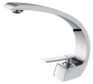 Rubinetto per lavabo, struttura in ottone massiccio, bocca alta, cromato, G3/8, ottone