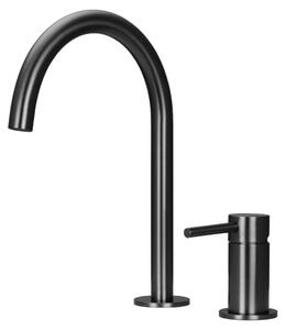 Pure.Sink Luxion, miscelatore da cucina a 2 fori color canna di fucile con bocca rotonda PLX2HR-61