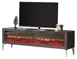Camino elettrico camino media rtv porta tv tv 154x41 credenza bassa