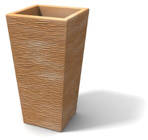 Portavaso Vaso in polietilene EGIZIO rustico 30x30xh 39 cm ideale per arredare al meglio sia un ambiente interno che esterno tegola