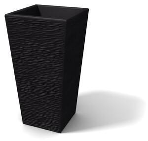 Portavaso Vaso in polietilene EGIZIO rustico 30x30xh 39 cm ideale per arredare al meglio sia un ambiente interno che esterno Grafite