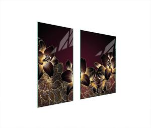Piastre copri fornelli 2 pezzi 75x52 Copri piano cottura in Vetroceramica tagliere in vetro orchidea brew