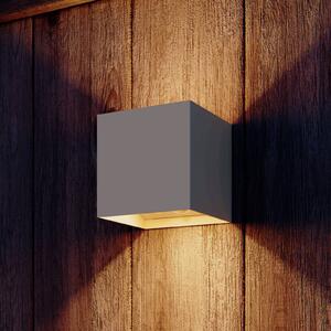 Calex Applique da esterno a batteria con sensore Volterra, sabbia, IP44 Volterra, Crema / Ambra, Soggiorno / Sala da pranzo, Alluminio, Moderno