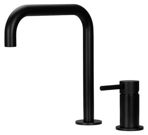 Pure.Sink Luxion, rubinetto da cucina a 2 fori, nero opaco, con bocca a U PLX2HU-10
